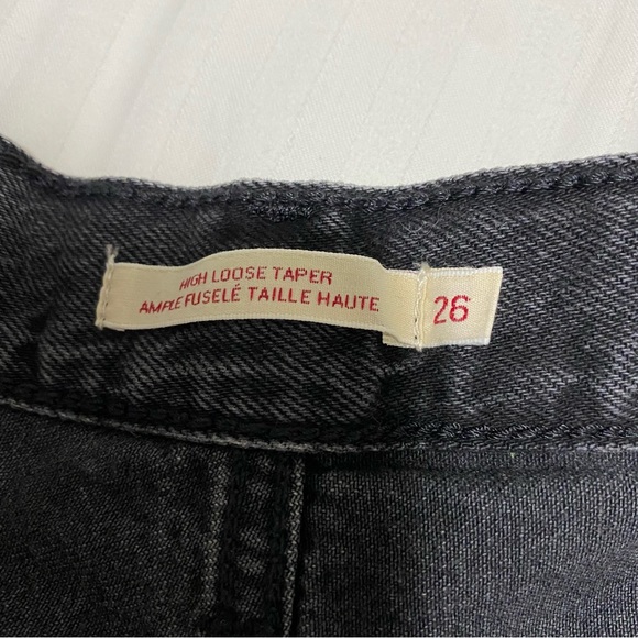 Levi’s Premium High Loose Taper Fit High Rise Jean Black size 26 - Picture 12 of 16